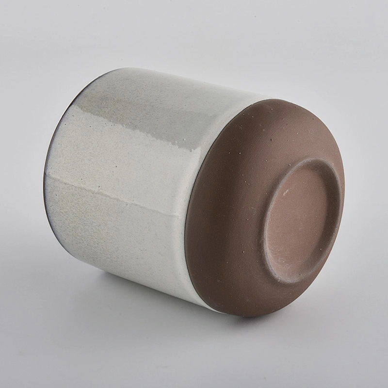 Customized home decoration white ceramic candle jar