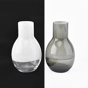 260ml grey overlay glass reed diffuser bottles glass vessels