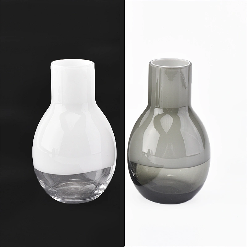 260ml grey overlay glass reed diffuser bottles glass vessels