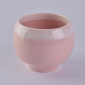 Sunny home decor pink candle ceramic holder 8oz 10oz 12oz