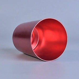 Home decoration Antique pillar aluminum metal candle jar