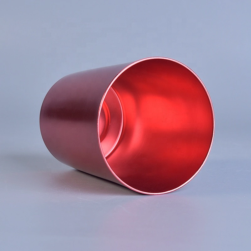 Home decoration Antique pillar aluminum metal candle jar