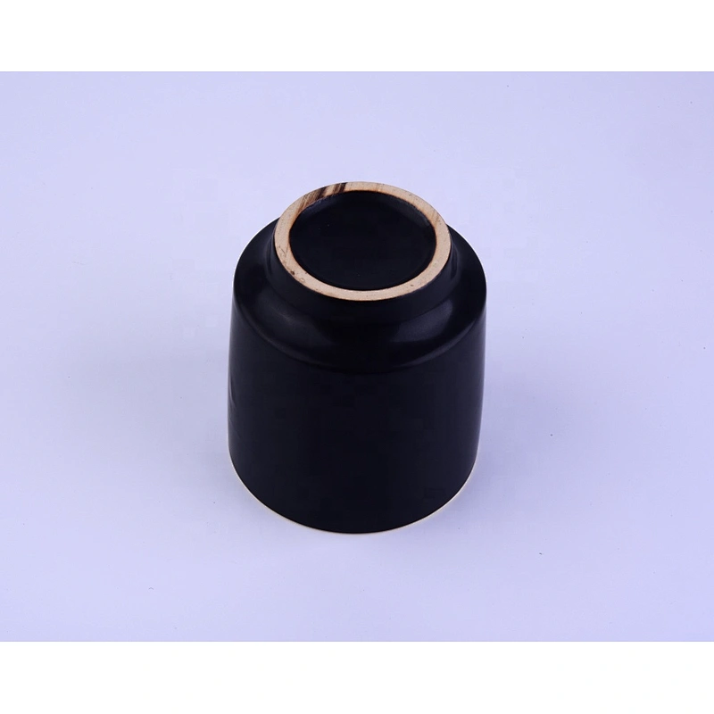 Sunny new design black frosted Ceramic Candle jars wholesales