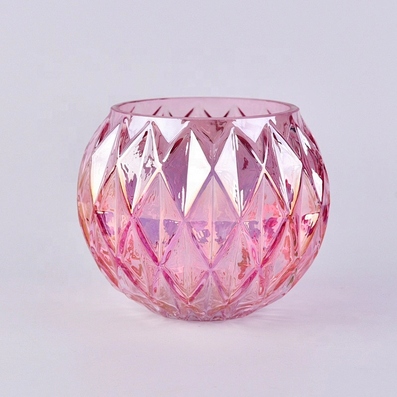 10oz Round red religious glass bowl candle container