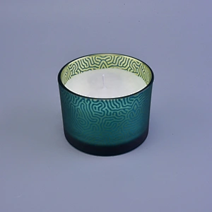 12oz 16oz Wholesales matte laser custom glass candle holder for candle making