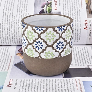 Vintage matte engraving ceramic candle jar 200ml