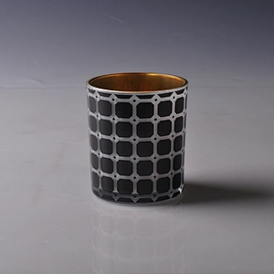 10oz Wholesales customized electroplated glass candle jar