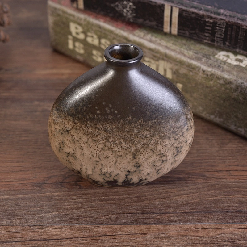Round decorative home ceramic reed diffuser bottle empty