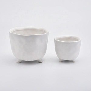 Standing white tea light candle jar home decoration