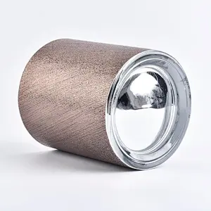 luxury sleeve leather glass candle holder