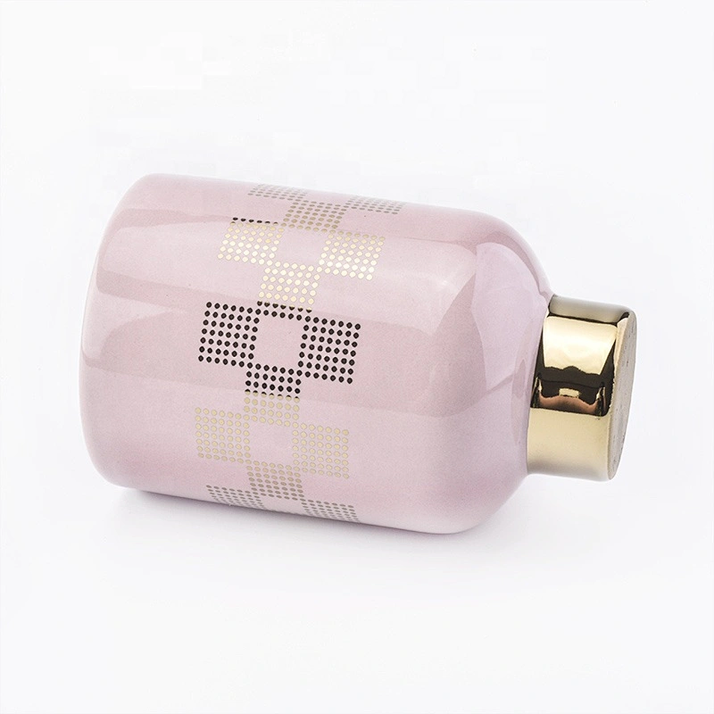Wholesales luxury standing pink candle glass jars 10oz 20oz