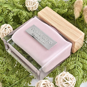 Sunny luxury pink square scented glass diffuser bottles with wooden cap
