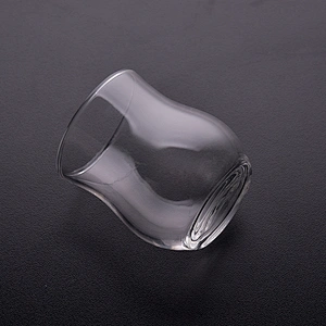 high white transparent glass candle holder for home decor soy wax candle jar