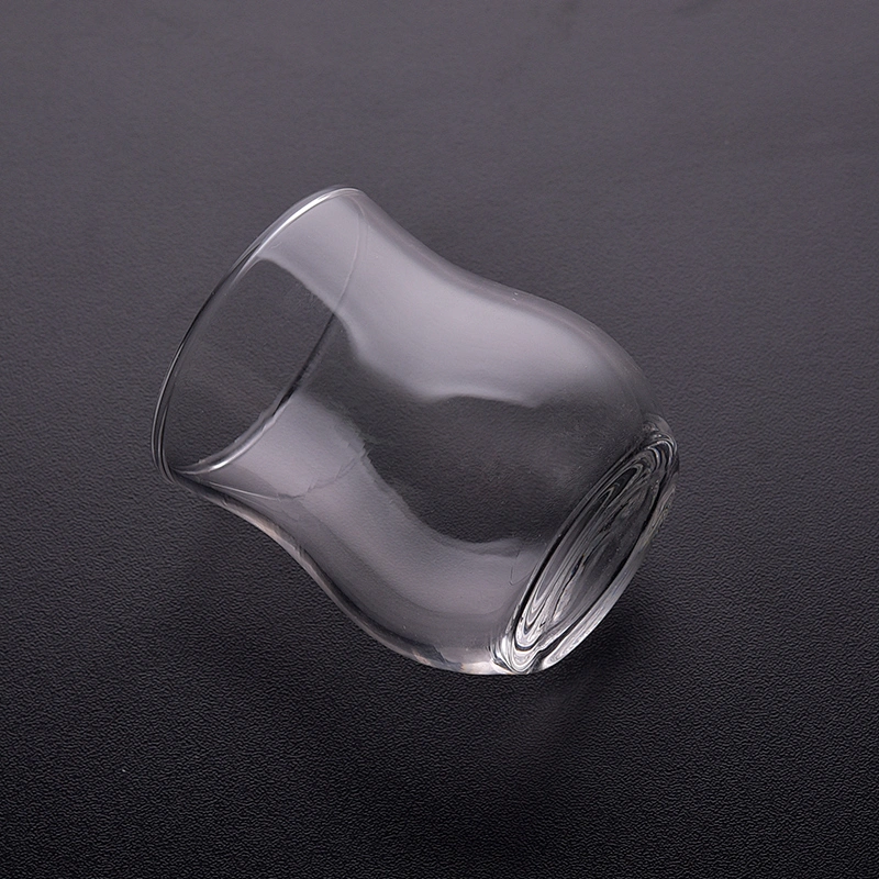 high white transparent glass candle holder for home decor soy wax candle jar