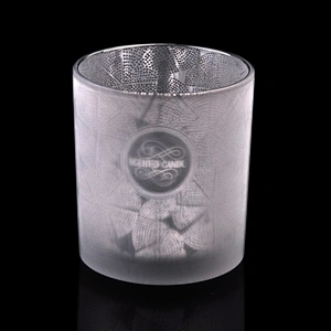 Wholesales custom electroplated white scented tealight glass candle holder