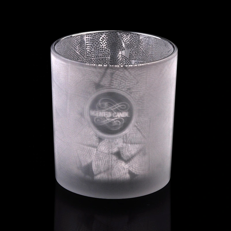 Wholesales custom electroplated white scented tealight glass candle holder