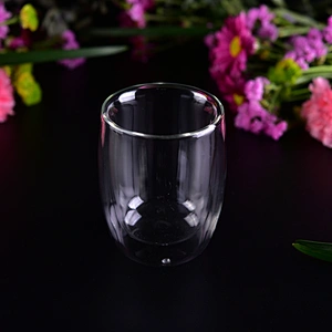 220ml Crystal Double Wall Glass Cup With Customized Logo