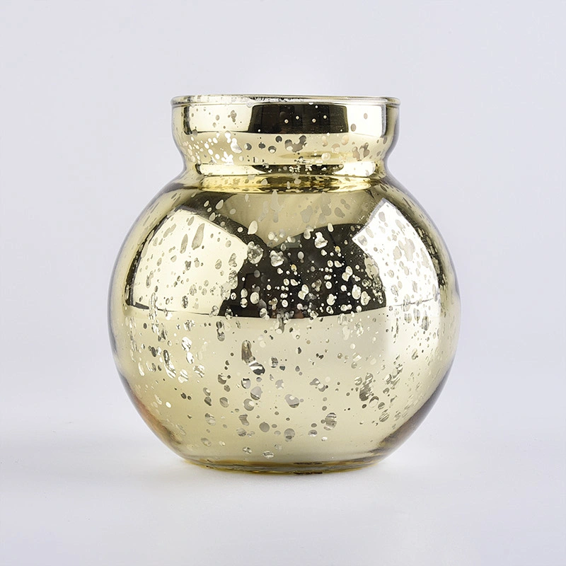 Wholesale Gold Mercury Candle Container Glass For Wedding Party