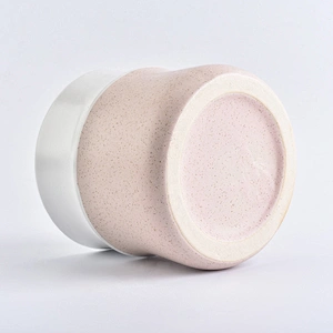 Wholesales custom glazed color ceramic candle jars