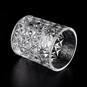 100ml Wholesales luxury geometric crystal glass candle jar