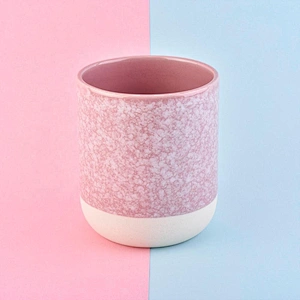 10oz 20oz Wholesales custom pink luxury ceramic candle jar holders