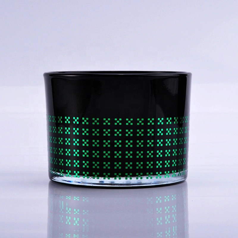 Wholesales 8oz custom black glass candle container for candle making