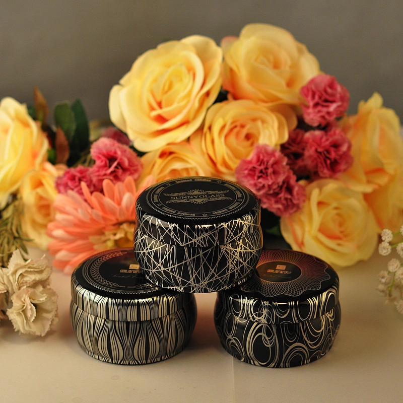 26+years brand cooperation home decoration metal candle tin with lids 10oz