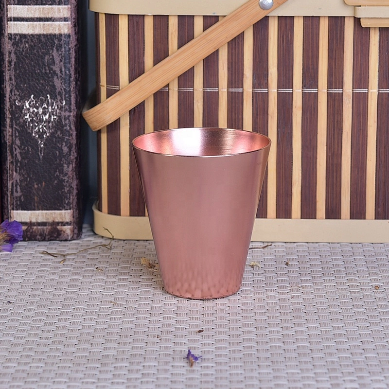 Vintage pillar aluminum tealight candle holder metal