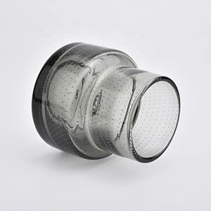Customized luxury black candle glass container 10oz 20oz
