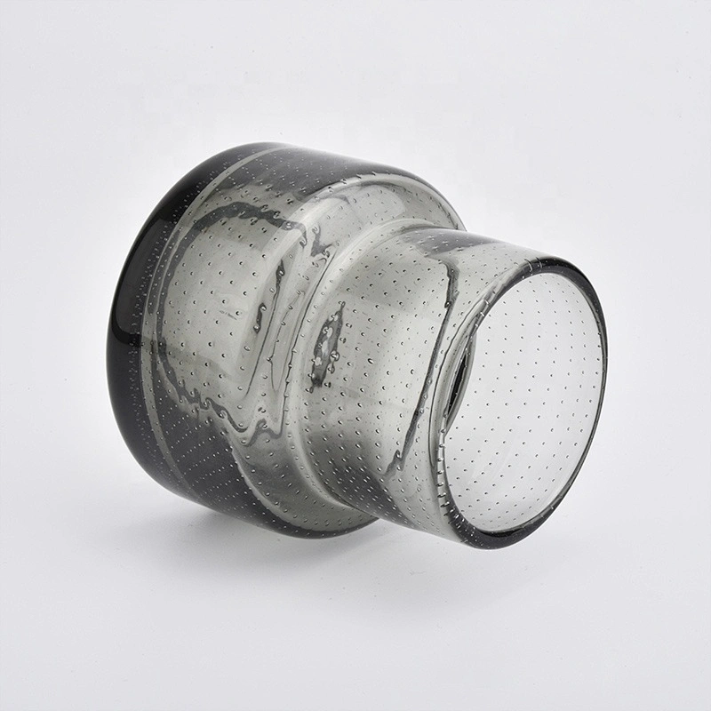 Customized luxury black candle glass container 10oz 20oz