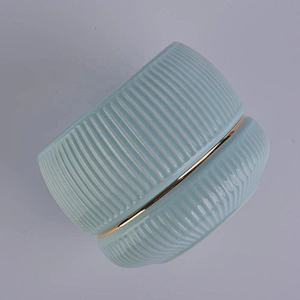 Sunny new design empty round recycled ceramic candle holders
