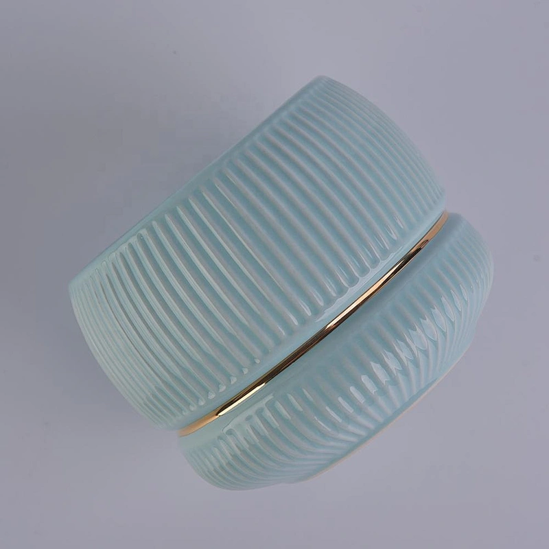 Sunny new design empty round recycled ceramic candle holders