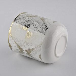 Wholesales luxury decorative empty white ceramic candle holders