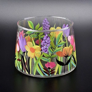 Round glass candle jar custom home decor