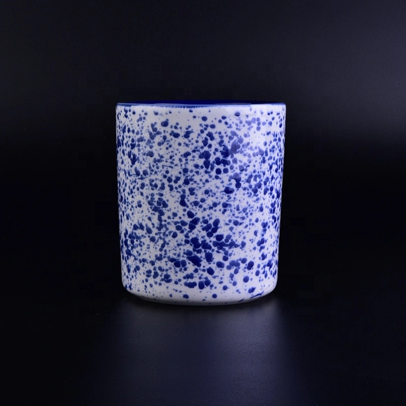 Wholesales Custom made cylinder ceramic candle jars