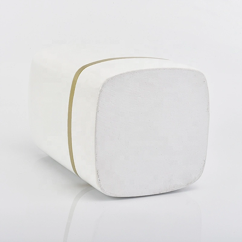 Wholesales white square candle holder ceramic for wedding