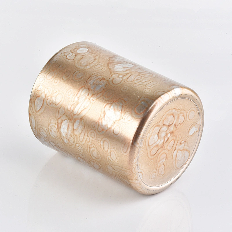 luxury electroplated glass candle jar