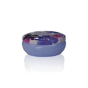 Flower empty voitve metal candle tin jars with lid