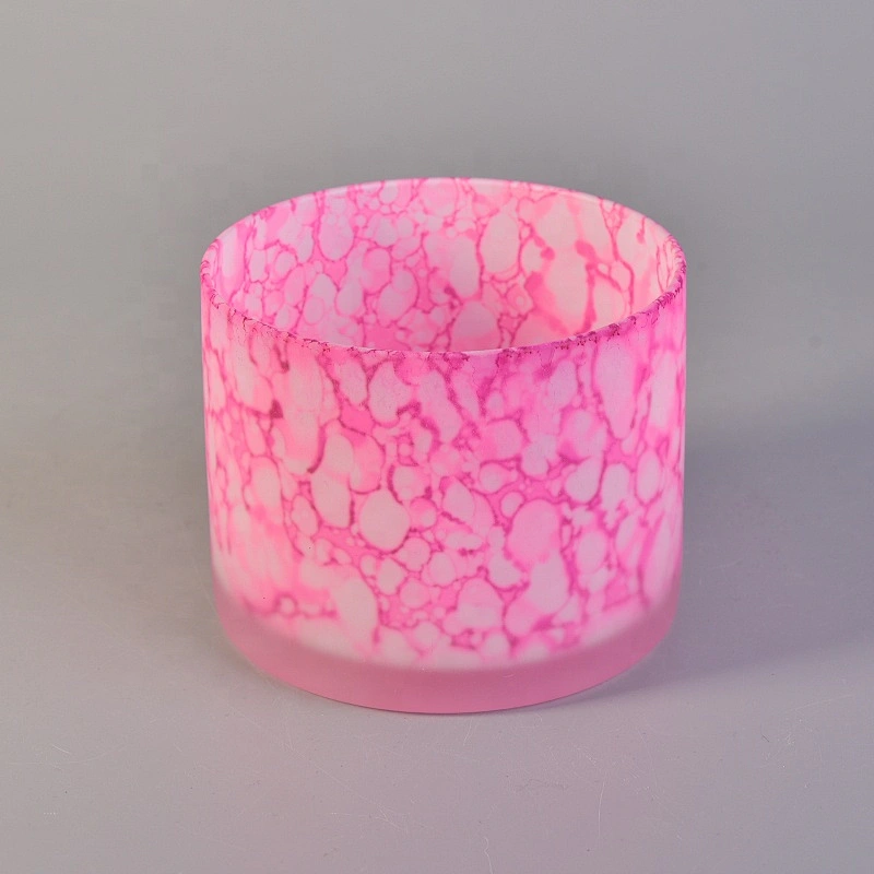 250ml Luxury pink Glass jar candle making supplies