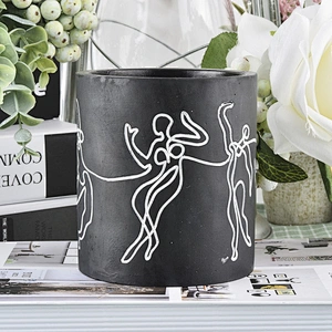 Matte Black Concrete Candle Jars Wholesale