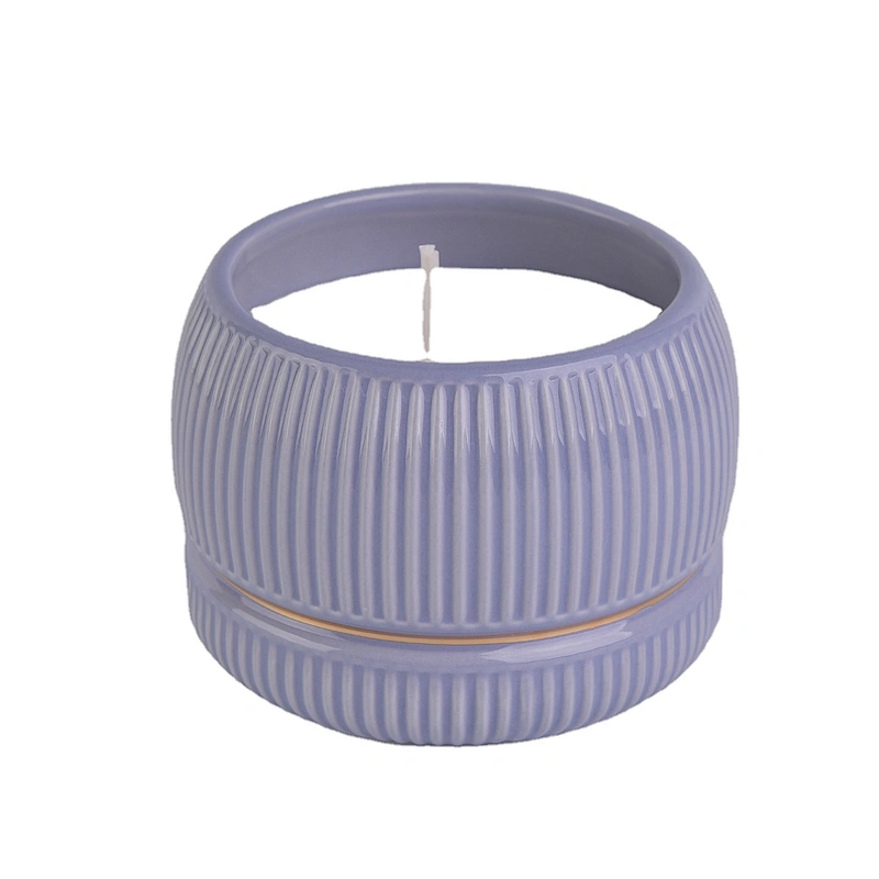 Manufacturer empty tealight custom color ceramic candle jars 10oz