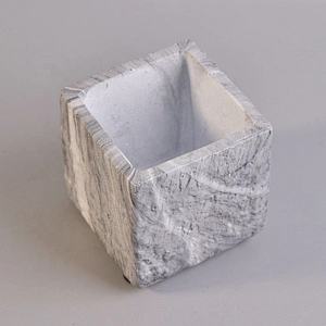10oz Wholesales Custom square grey Concrete Candle holder