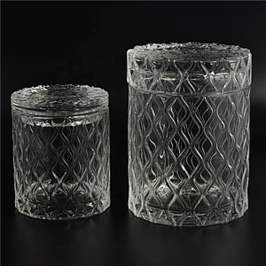 Suppliers crystal tealight candle glass holder with lid