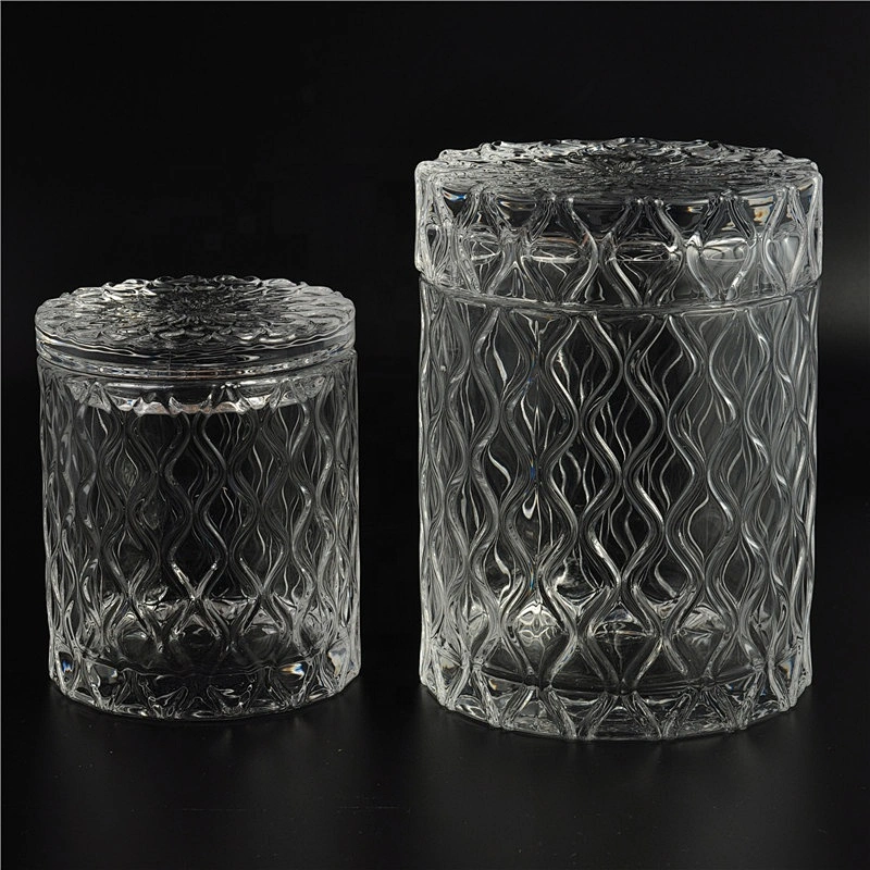 Suppliers crystal tealight candle glass holder with lid