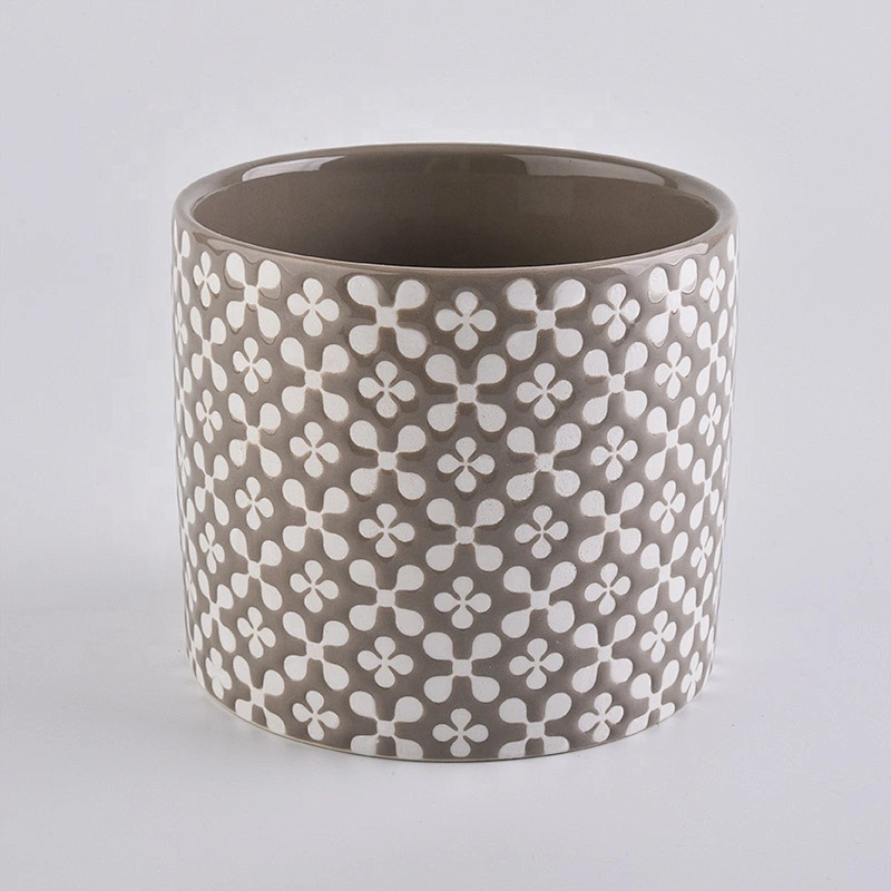 Cylinder menorah coloured candle jar home decoration