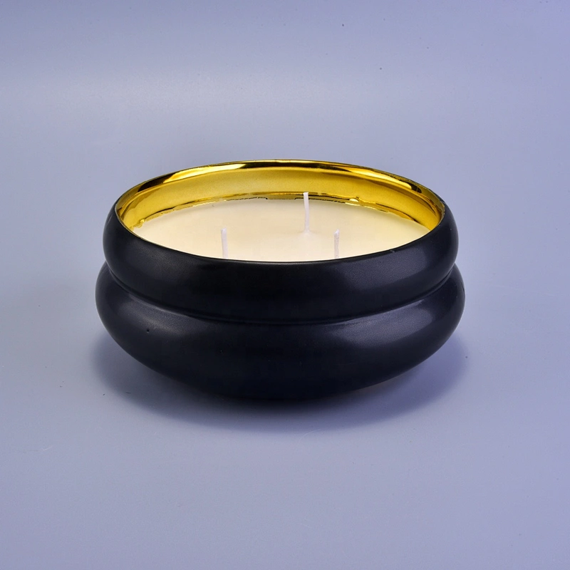 Sunny 3 wick large empty Ceramic Candle holders wholesales