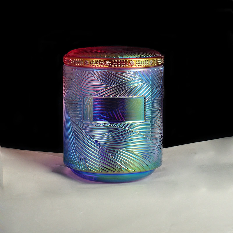 10oz 20oz Sunny lotus Luxury glass candle jars with lids