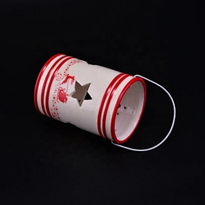 Christmas star tealight ceramic candle jar