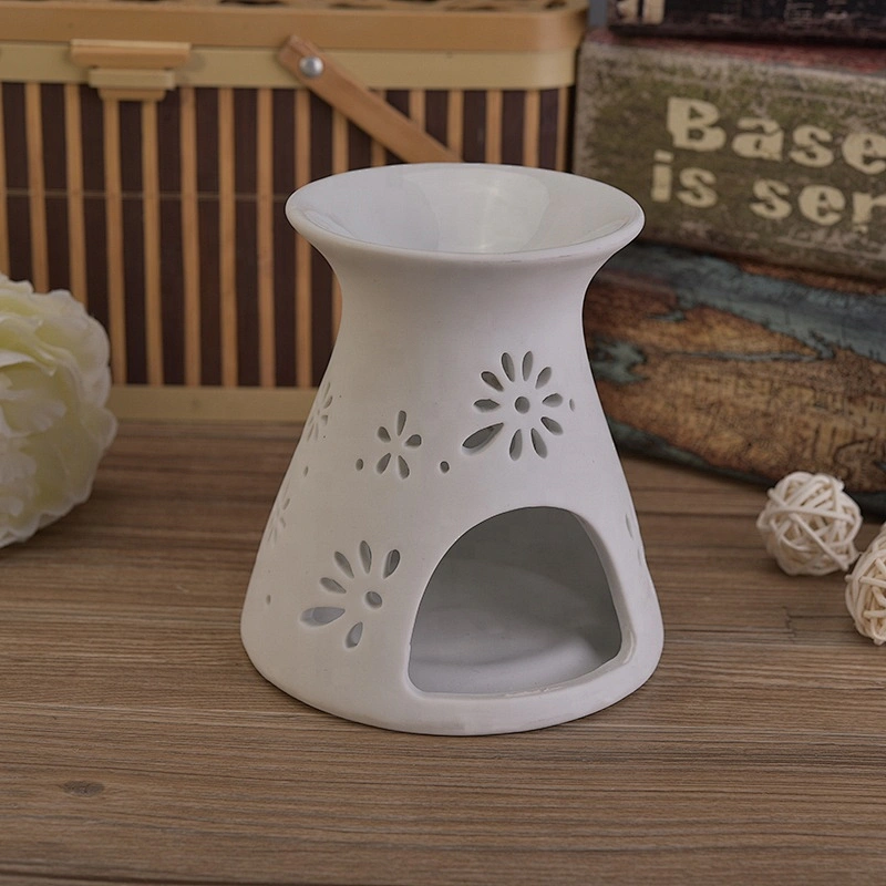 Unique flower tealight ceramic candle lantern