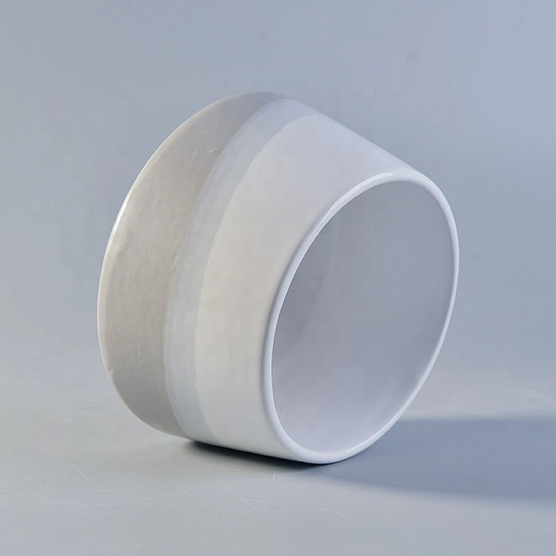 Wholesales Sunny custom candle ceramic container with wood lids